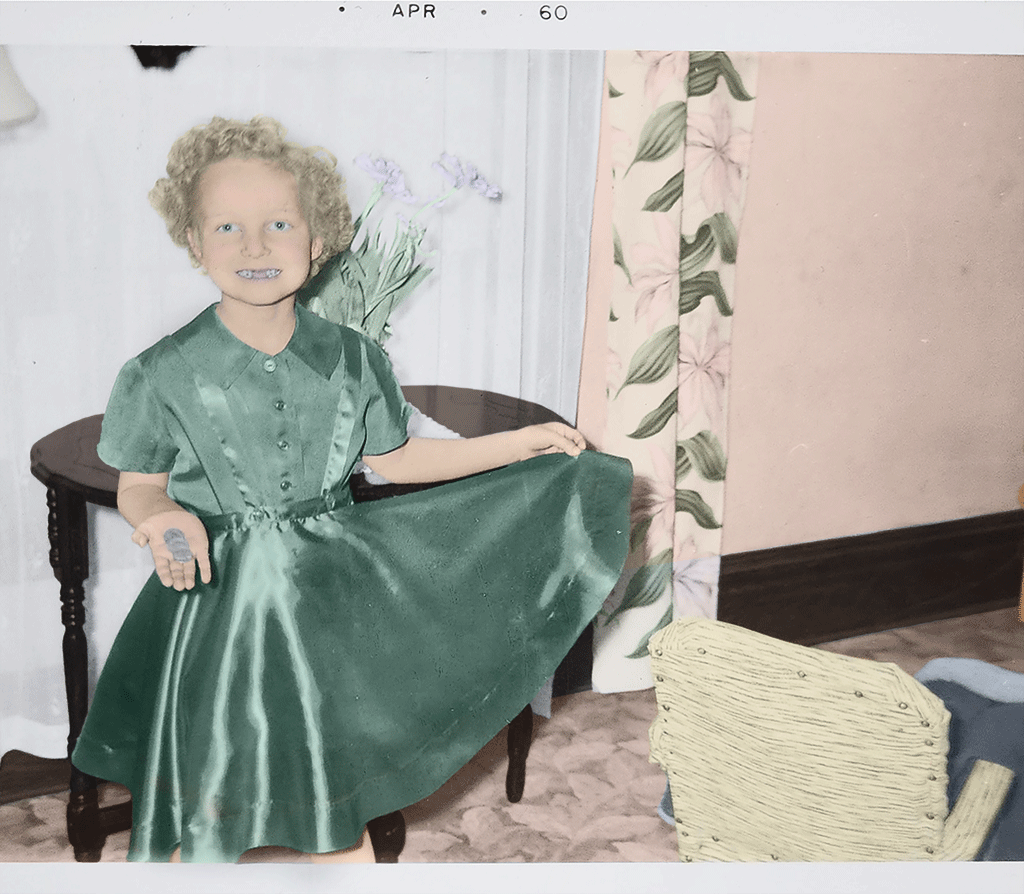 digital photo restoration of a family member